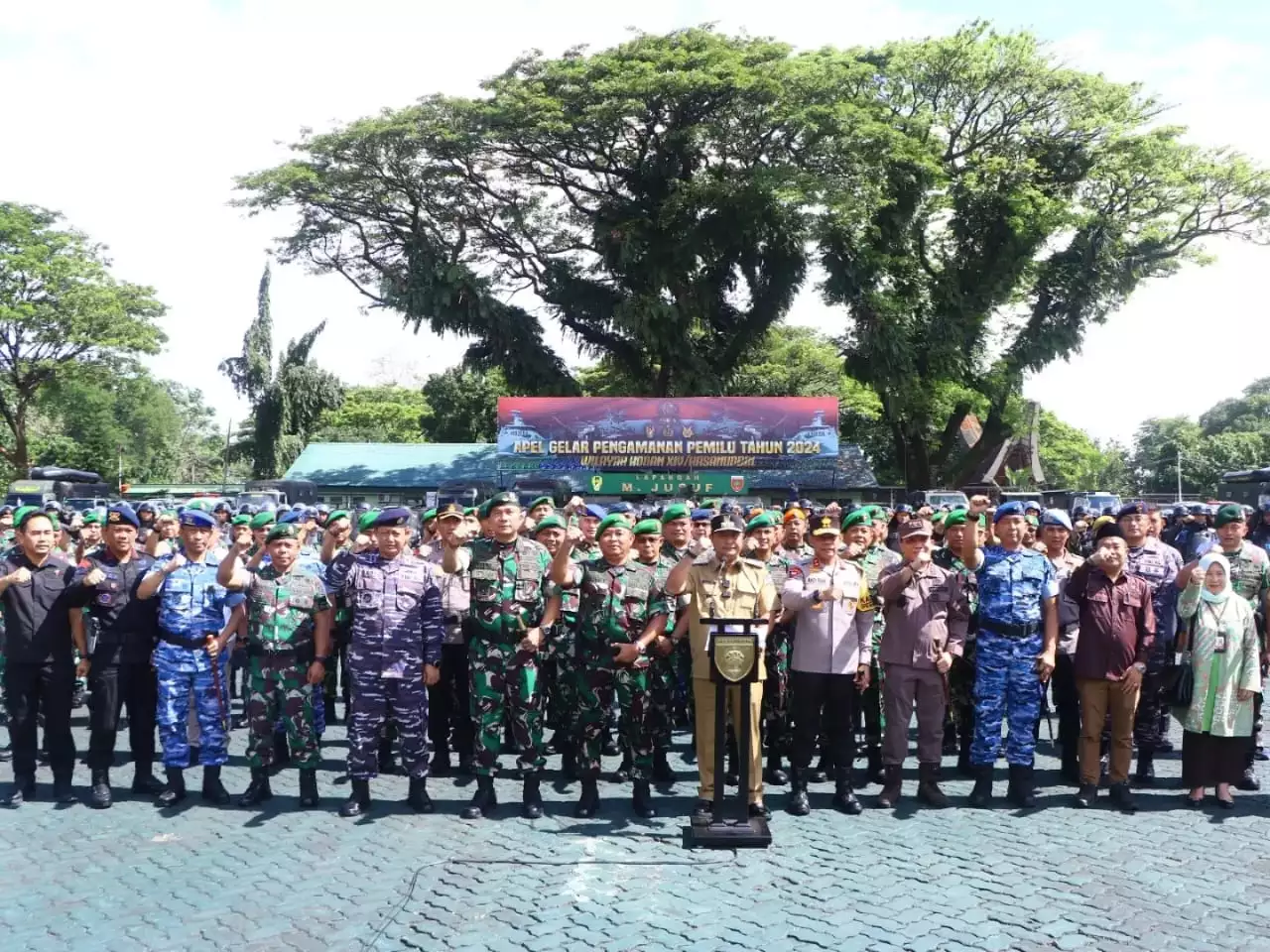 Danlanud Hnd Hadiri Apel Gelar Pasukan Serentak Dalam Rangka Pengamanan